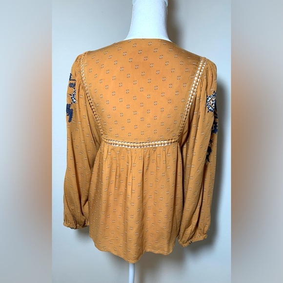 Lovestitch Women Boho Embroidered Floral Top Blouse Size Small - Picture 2 of 8
